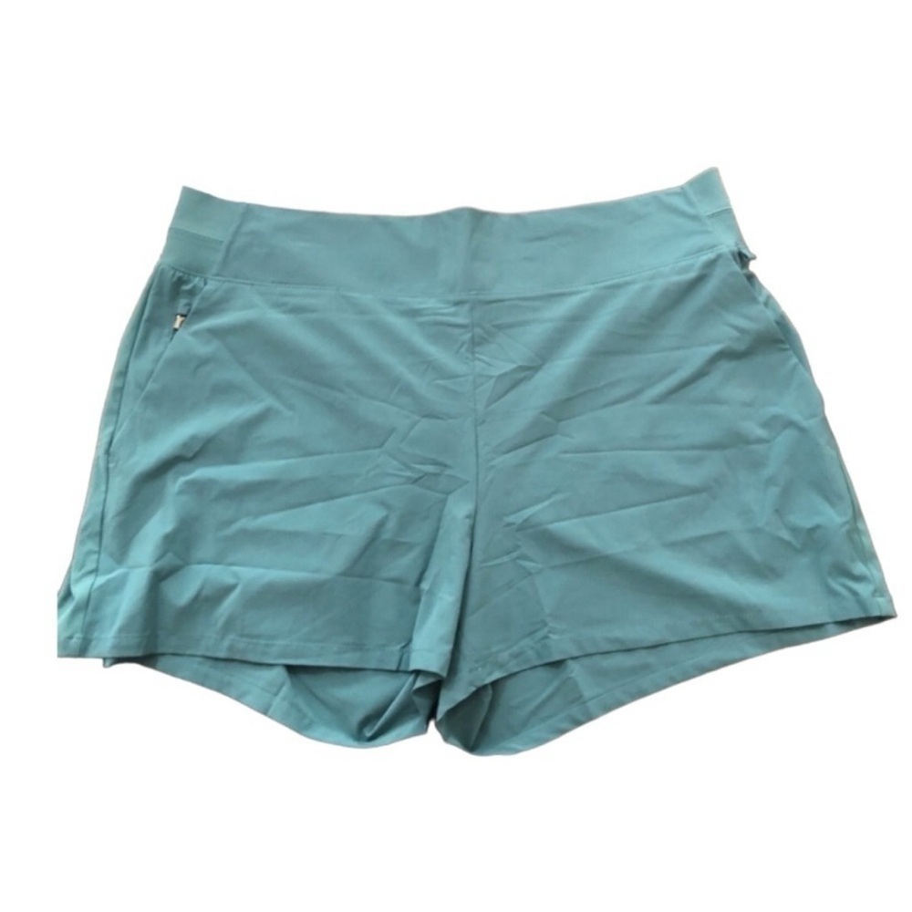 NWT ATHLETA Aqua high-waist Shorts size 20 Summer Beach travel resort stretchy